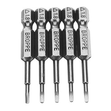 5pcs 1.8 50mm Screwdriver Bits Set 1/4 Inch Hex Magnetic Triangle Screwdriver Bits