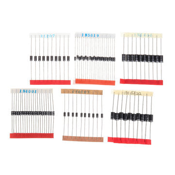 1000pcs Fast Switching Schottky Diode Assorted Kit 1N4001 1N4004 1N4007 1N5408 UF4007 FR207 1N5817 1