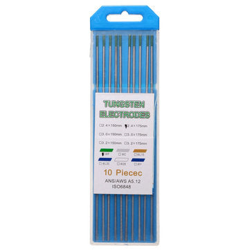 10Pcs 175x2.4mm WP Green Welding Tungsten Electrode Welding Electrodes (PACKAGE: 5PCS)