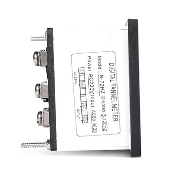 N-72HZ 3~120Hz 68mm Hole Size Digital Frequency Meter 73mm Square Panel LED Display Electrical Hertz