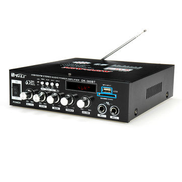 BT-360 720W bluetooth Car Home Amplifier Stereo Audio Digital FM MP3 Support SD Card MIC USB with Re