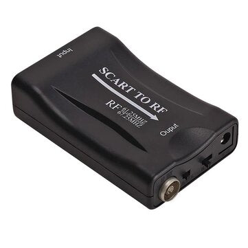 SCART to RF Coax Video Converter Adapter SCART Digital Signal to RF Analog Signal For DVD/Blu-ray Pl