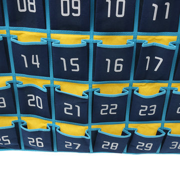 Classroom Hanging Organizer 30 Pockets Cell Phones Storage Bag Business Cards Wall-mount Bag