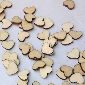 100Pcs Laser Engraving Rustic Wooden Love Heart Crafts DIY Wedding Table Scatter Confetti Vintage De