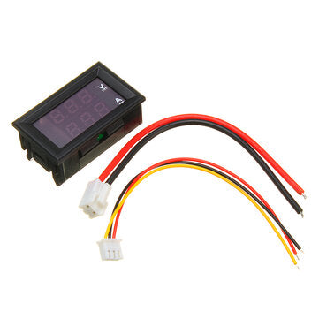 0.56" DC 100V 50A Red+Red Dual LED Display Mini Digital Voltmeter Ammeter Panel Amp Volt Voltage Cur