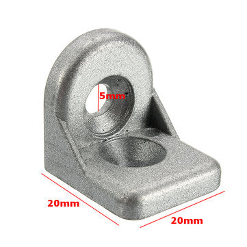 Suleve ZAS20 4Pcs Steel Ring Angle Bracket Corner Brackets Zinc alloy 20x20mm
