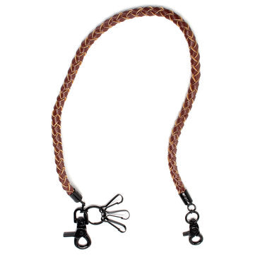 Punk PU Leather Biker Keychain Key Jeans Wallet Belt Chain (COLOR.: BROWN)