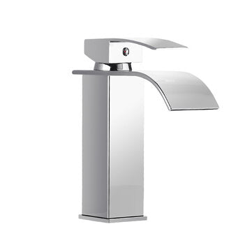 Waterfall Plating Bathroom Basin Faucet Single Lever Single Hole Hot And Cold Wash... (HEIGHT: 18CM)