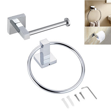 Stainless Steel Wall Mounted Toilet Paper Tissue Holder Self Bathroom Towel Rack