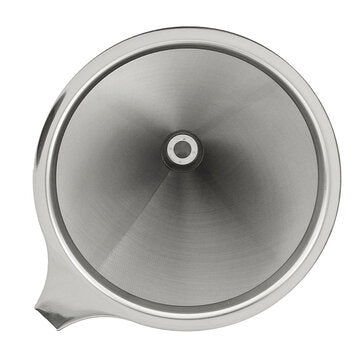 Stainless Steel Pour Over Coffee Dripper Paperless Reusable Double Layer Mesh Coffee Maker Cone Filt