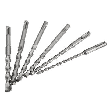 6Pcs 6 to 16mm Electric Hammer Drill Bit Set 160mm Carbide Tip SDS Plus Shank Concrete Drill Bits