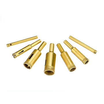 7pcs 5-16mm HSS Titanium Coated Hole Saw Cutter Hole Opener for Glass Marble Vitrified Tiles