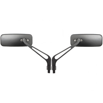 8mm 10mm Aluminum Motorcycle Rectangle Rear View Side Mirror Universal
