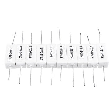 30pcs BPR56 5W 0.5R 0.5 Ohm 5w Non-inductive Ceramic Cement Resistor Wirewound Resistance