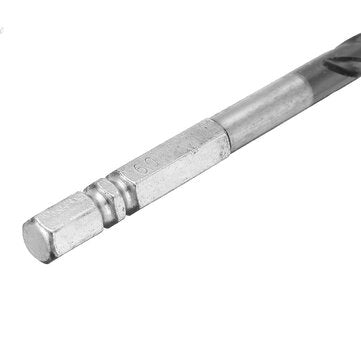 Drillpro 8Pcs Twist Drill Bit Hexagonal 3.0-6.5mm High Speed Steel Stainless TiALN Coated
