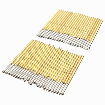 50pcs PCB Bare Board Spring Loaded Test Probe Pin P100 E2 180g 1.36mm Diameter