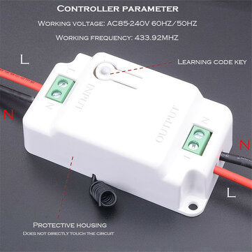 SMATRUL Black 433Mhz Smart Push 3Gang Wireless Switch Light +3 RF Remote Control