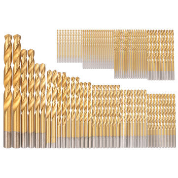 Drillpro 99Pcs HSS Drill Bits with Metal Case 1.5-10mm High Speed Steel Titanium Plated Twist Drill