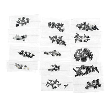 Total 1200pcs Tactile Tact Mini Push Button Switch Packet Micro Switch Bags 12 Types Each 100pcs SMD
