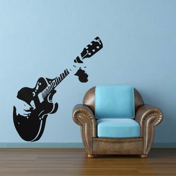 Removable Guitar Guitarist Music DIY Rock Style Decal Home Decor Art Wall Sticker Wallpaper