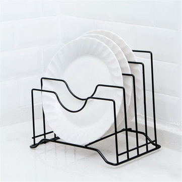 Kitchen Drain Basket Tool Storage Holder Cutting Chopping Board Rack Pot Lid Pan Cover