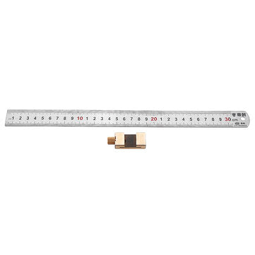 Woodworking Metric and Inch Line Scribe Ruler Positioning Measuring Ruler 300mm Marking T-Ruler Wood