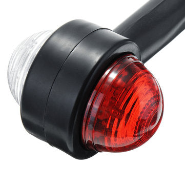 Right LED Double Side Marker Clearance Lights Turn Lamp Red&White Color for Truck Trailer Caravan