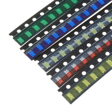 1000Pcs 5 Colors 200 Each 1206 LED Diode Assortment SMD LED Diode Kit Green/RED/White/Blue/Yellow
