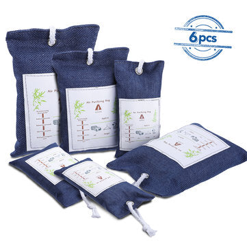 Audew 6 Pack Bamboo Activated Charcoal Air Purifying Bag
