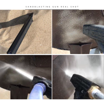 Drillpro 1/4 Inch Quick Connect Sandblasting Pressure Washer Blasting Nozzle Guns with Protect Glass