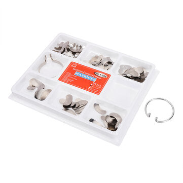 100Pcs Dental Matrix Bands Sectional Contoured Metal Matrices Dental Tooth Filling Material Tools