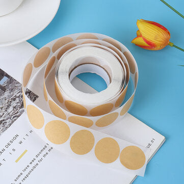 500pcs/roll 1 Inch 25 MM Round Kraft Paper Sticky Notes Hand Made Stickers Paper Stationery School S