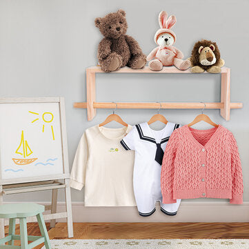 Wooden Creative Shelf Children`s Room Decoration Wall Shelf Book Toys Accessories Storage Holder