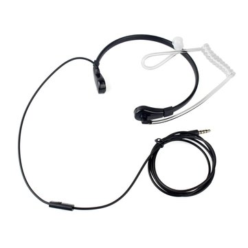Retevis Black 1 Pin 3.5mm Throat MIC Earpiece Covert Air Tube Earpiece For Universal Mobile Phones I