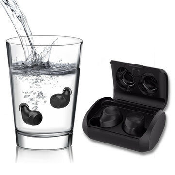 Bakeey T1 bluetooth 5.0 TWS Earphone Stereo Wireless Headphone with 400mAh Charging Box Phone Holder