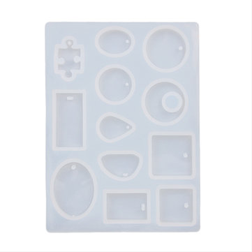 62Pcs/Set Resin Casting Molds Kit Silicone Mold Jewelry Pendant Mould Craft