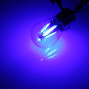 Upgraded 1157 BAY15D 21/5W 4 Filament COB LED Stop Brake Lights Bulb Parking Turn ... (COLOR.: BLUE)