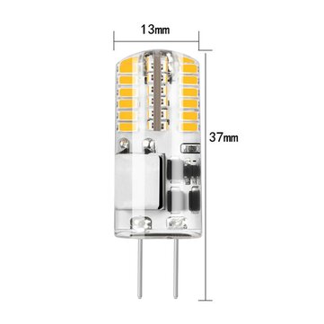 10PCS AC/DC12V 3W G4 48 LED Corn Bulb SMD3014 Warm White No Flicker Chandelier Light