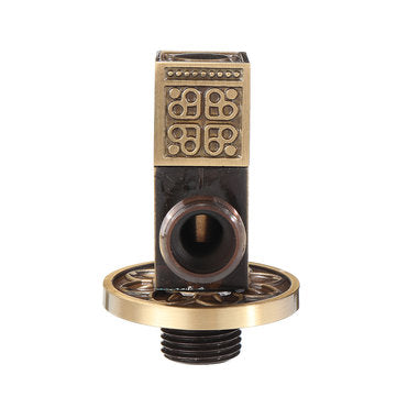Antique Brass Triangle Valve Bathroom Accessory G1/2 Brass Angle Stop Valves Filling Valves Square T