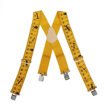 4 Clips X Shaped 2 Inch Ruler Design Work Belt Braces Suspenders Tool Belt Braces