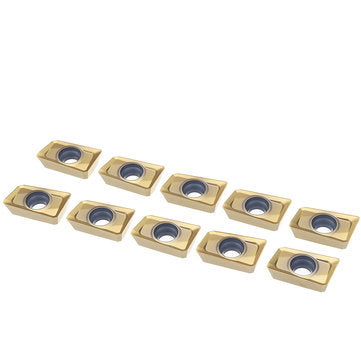Drillpro 10pcs APMT1604PDER-PM-GP Carbide Insert Face Mill Cutter Turning Tool Finish Machining Carb