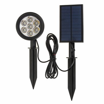 Solar 7 LED Color Changing Spot Light Wall Garden Outdoor Yard Landscape Lamp