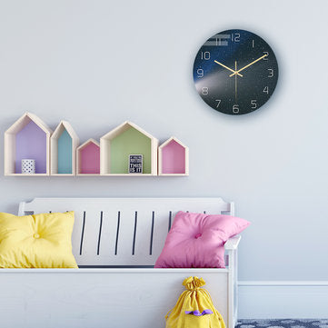CC024 Creative Starry Pattern Wall Clock Mute Wall Clock Quartz Wall Clock For Home Office Decoratio
