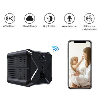 X9 1080P HD Home Security Surveillance Network Camera with Night Vision Motion Sensor Detection Alar