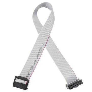 5Pcs 2.54mm FC-12P IDC Flat Gray Cable LED Screen Connected to JTAG Download Cable