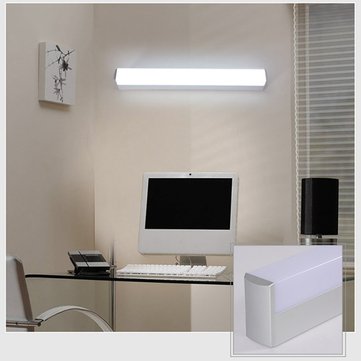 AC85-265V 12W 25CM Modern LED Mirror Bathroom Wall Lamp Bedside Corridor Aisle La... (COLOR.: WHITE)
