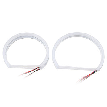 4PCS 131+146mm Cotton Light White LED Angel Eye Halo Ring Headlights For BMW E46
