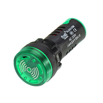Machifit AC 220V 22mm Buzzer Lamp Indicator Light Signal Lamp Flash Buzzer Green