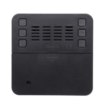 DS-6613 Square HD Mirror Alarm Clock Multifunction Digital Alarm Clock Mute LED Mirror Clock Makeup