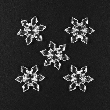 24Pcs Christmas Large Snowflake Ornament Charm Pendant Xmas Party Decoration